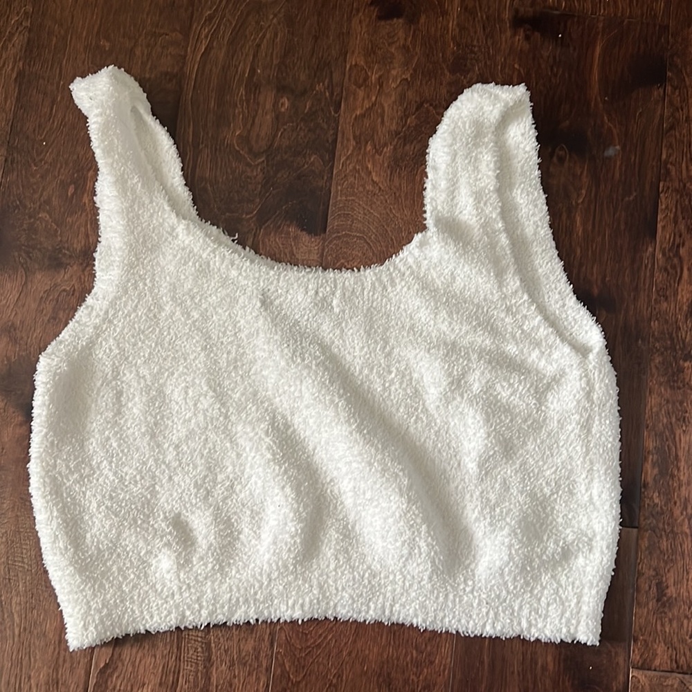 Cream Cropped Tank - Picture 2 of 3